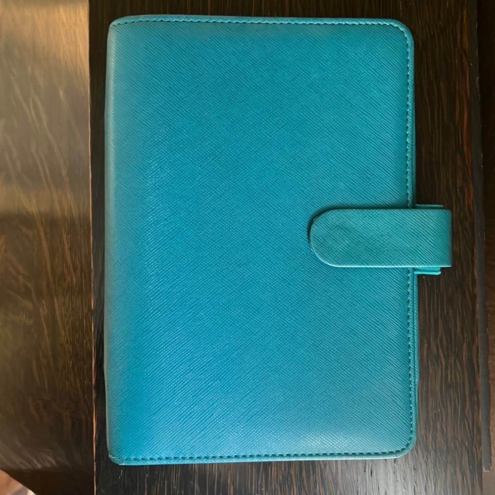 Filofax Saffiano Personal Compact Organizer Teal